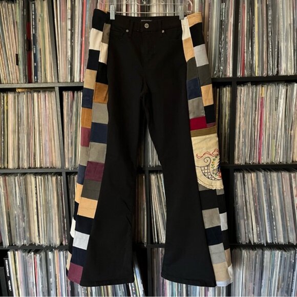 Corduroy patchwork flares bell bottoms grateful stealie dead shakedown  ❤️⚡️💙 - Picture 1 of 13